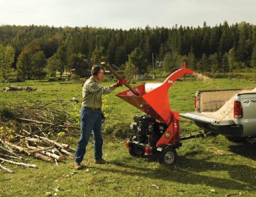 Wood Chipping With Portable Chipper